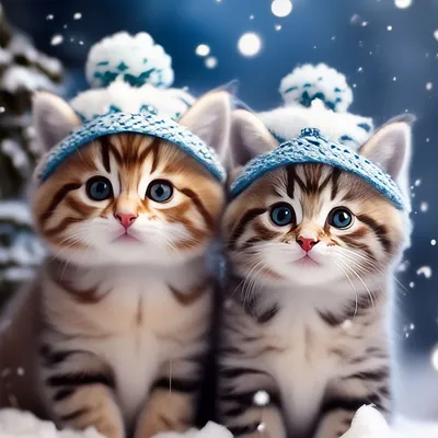 Милые дети зима новогоднее настроение» — создано в Шедевруме