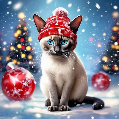 Красивые новогодние картинки с котиками и собачками 🎄🐈🐕🎄 | Волшебный  мир иллюстраций | Дзен