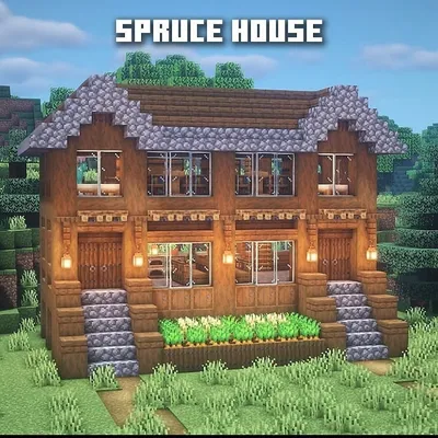 Дом из ели • | Minecraft | Пикабу