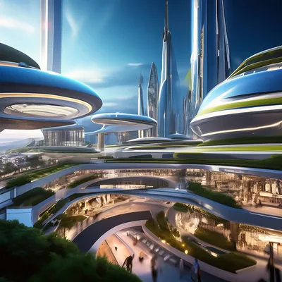 Арт Мир Будущего - Фантастические фоны (22 фото) | Sci fi city, Cyberpunk  city, Futuristic city