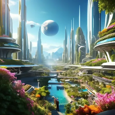 Прекрасный мир будущего, цветущая …» — создано в Шедевруме