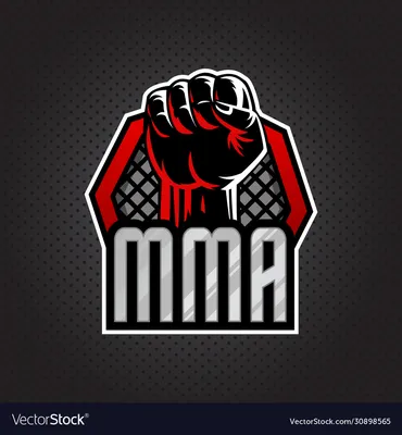 Mma fight logo mixed martial arts logotype Vector Image