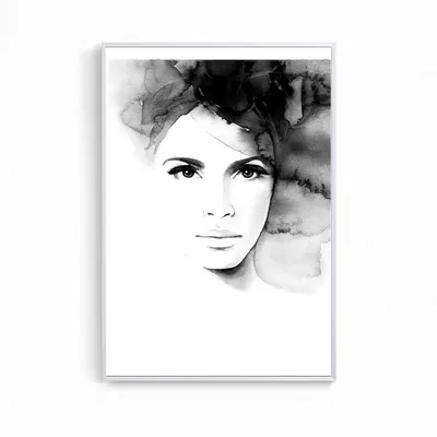 Черно-белый модный постер, модель сексуальной женщины, винтажные фотообои,  художественные картины, украшение для гостиной и дома | AliExpress