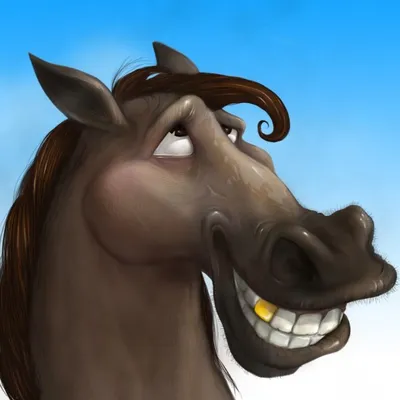 Милая мультяшная саблезубая лошадь, 4…» — создано в Шедевруме