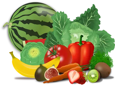 Детские рисунки овощи и фрукты - 79 фото