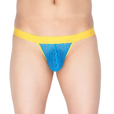 Sexy Men Transparent Lace Cheeky Briefs Underwear Pouch Bottoms Male  Lingerie | eBay