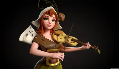 Девушки, аниме, музыка, скрипка. Картинка для аватарки 1024x1724px