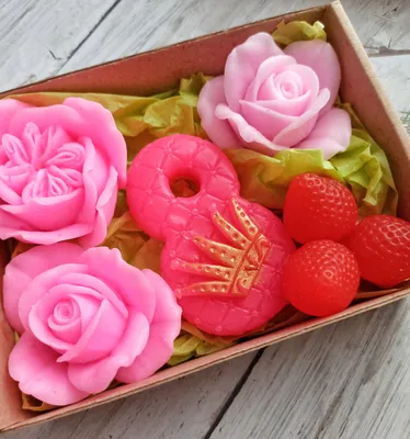 Купить фигурное мыло \"8 марта розы\" розовое, 75гр, цены на Мегамаркет |  Артикул: 100048071077