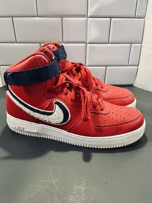 Nike Air Force 1 Sneakers High '07 LV8 Men Sz 11.5 Gym Red White Blue  806403-603 | eBay
