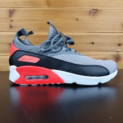 Nike Air Max 90 EZ Wolf Grey Bright Crimson Men's - AO1745-002 - US