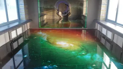 Наливной 3D пол в ванной комнате в Омске: цена, фото работ
