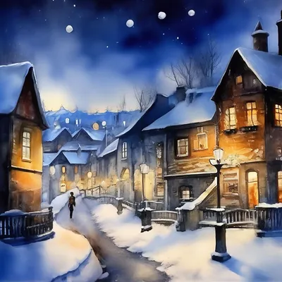 Нарисованный рукой пейзаж зимы Иллюстрация вектора - иллюстрации  насчитывающей заморозок, цветасто: 63107580