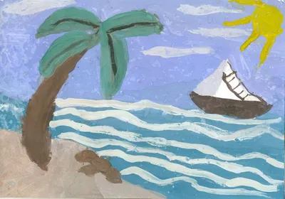 Море в одном из его нарядов рисунок 🖌 Рисунки карандашом поэтапно
