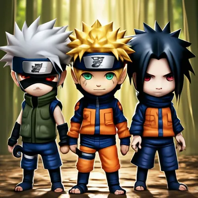 Download A Friendly Naruto Chibi Ready For Adventure Wallpaper |  Wallpapers.com