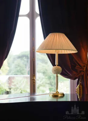 Настольные лампы, настольная лампа, латунь, фарфор, ткань, классический,  5753, Le Porcellane - Palazzo Russo