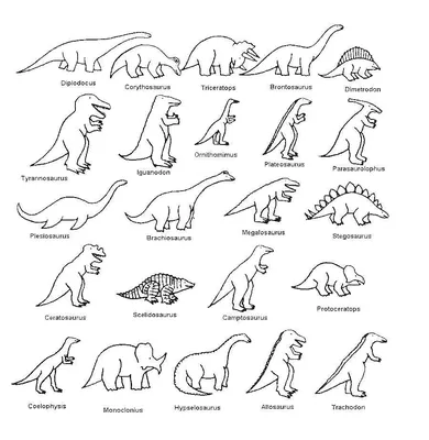 Раскраски динозавров, Раскраска Названия динозавров динозавр.