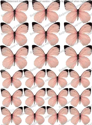 Съедобная картинка Бабочки нежно-розовые (ID#280995018), цена: 45 ₴, купить  на Prom.ua