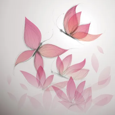 Нежно розовые бабочки на белом фоне - фото и картинки: 75 штук