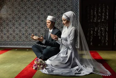 Платье на никах, свадебное платье, свадебное мусульманское платье, белое  платье в пол купить по цене 6300 ₽ в интернет-магазине KazanExpress