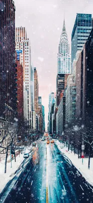 iPhone wallpapers, iPhone backgrounds, обои айфон, новогодние обои | New  york wallpaper, Winter in new york, City wallpaper