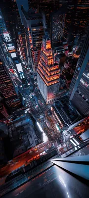 Ночной город нью-йорк скачать на обои телефона. | Обои на экран самсунг  1080x2400 | Постила