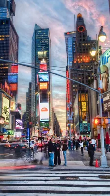 Картинка New York City Times Square для телефона и на рабочий стол iPhone 5