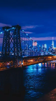 Скачать 1350x2400 нью-йорк, сша, ночной город, мост обои, картинки iphone  8+/7+/6s+/6+ for p… | New york wallpaper, New york iphone wallpaper, City  iphone wallpaper