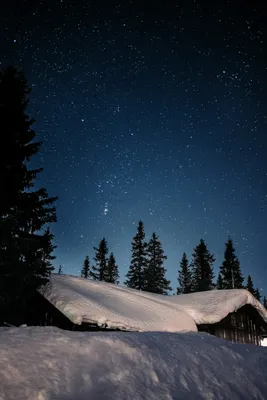 Красивые картинки зима, ночь, город, фонари (41 фото)
