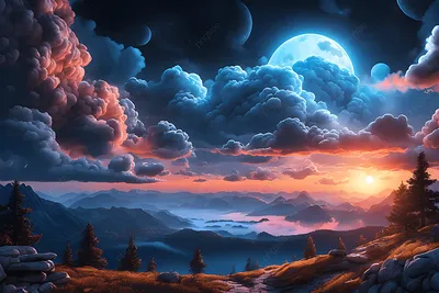 ночные облака и небо, ночные облака, ночное небо, облака и небо фон  картинки и Фото для бесплатной загрузки