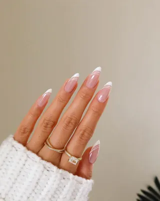 2020 Белый френч на ногтях 300 фото новинок дизайна ногтей | Manicure,  Nails, Trendy nails