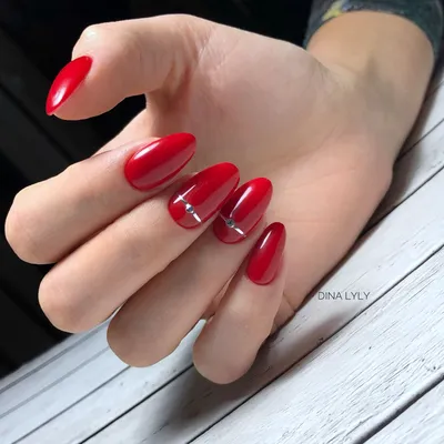 Красный маникюр | Red nails, Hot nails, Nail manicure