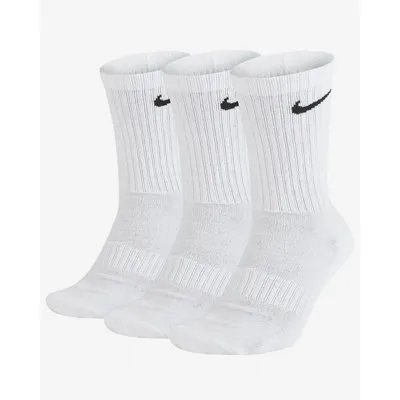 Nike Women's Everyday Cotton Cushioned Crew Training Socks White Size Large  - Walmart.com