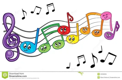 Melodious Cartoon Music Notes