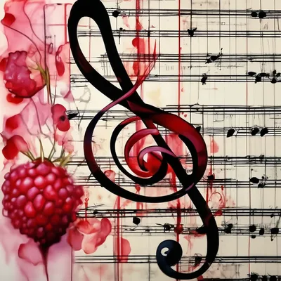 Фортепиано, ноты и цветок Stock Photo | Adobe Stock
