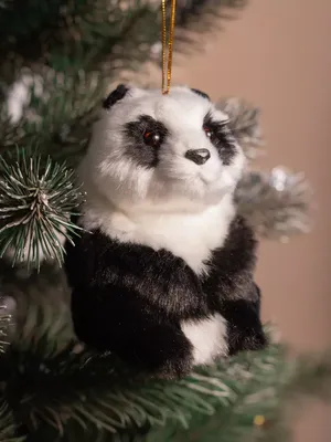 Новогодняя игрушка панда, елочный шар панда ручной работы №1260186 - купить  в Украине на Crafta.ua