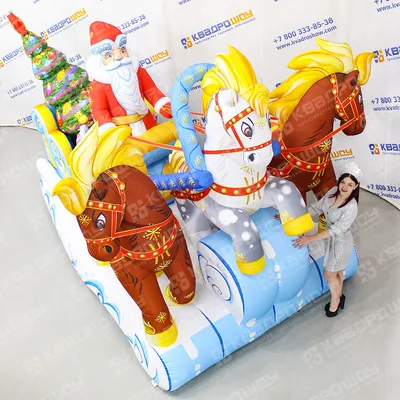 Тройка лошадей новогодняя» — создано в Шедевруме
