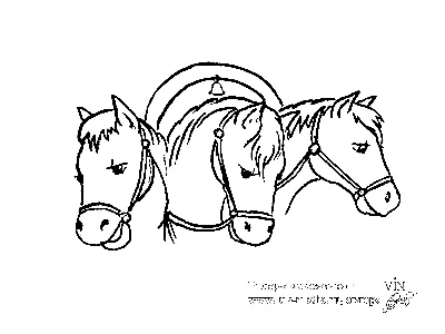 Новогодняя тройка лошадей» — создано в Шедевруме