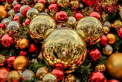 Обои на рабочий стол Новогодние яркие шары, фотограф Laci Meixner, обои для  рабочего стола, скачать обои, обои бесплатно