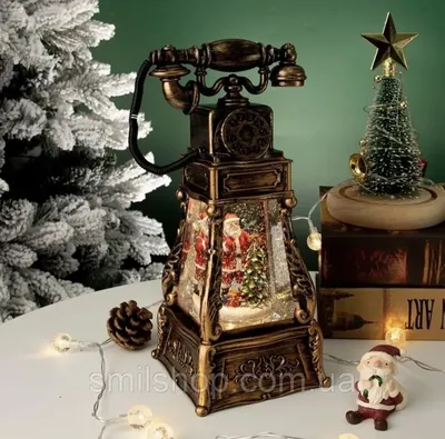 Новогодний Музыкальный Декор \"Винтажный телефон со снегом \"  Ночник-Светильник с Подсветкой и Снегом USB + Бата (ID#1992934305), цена:  1575 ₴, купить на Prom.ua