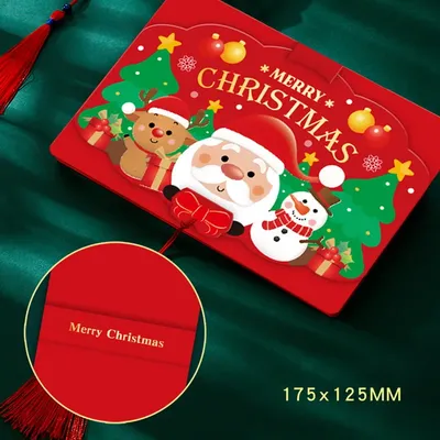 Открытки с надписью \"Merry Christmas\", с Новым годом, открытка,  поздравительная открытка, конверт, Подарочная коробка, декоративное  украшение, фотоальбом | AliExpress