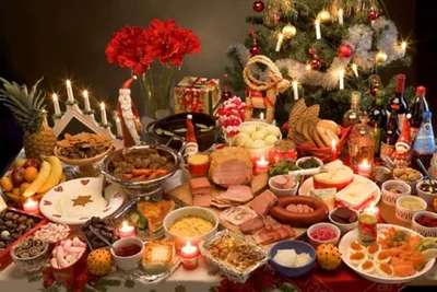 Фотографии новогодней еды в высоком разрешении