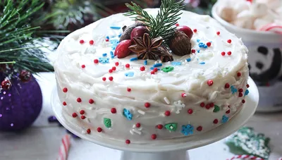 Новогодний торт | Новогодний торт, Тематически оформленные торты, Торт ко  дню святого валентина