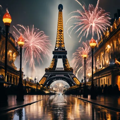 Новогодний париж обои - 67 фото
