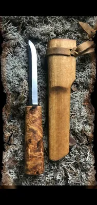 Купить нож Финка Сканди (карельская береза, латунь), длина 266 мм. Компания  «АиР» в г. Челябинск