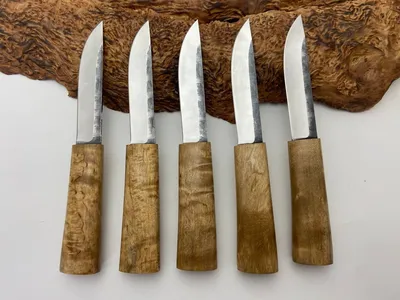 Большой якутский нож (Х12МФ, карельская береза)