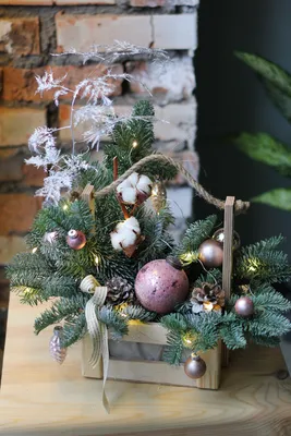 Новогодняя елка с гирляндой в шаре с меняющей цвет подсветкой. - украшения  в интернет-магазине новогодних товаров №1
