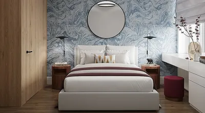 Обои для спальни в современном стиле, Фотообои перья в интерьере, Спальня  дизайн | Красивые спальни, Интерьер, Спальня