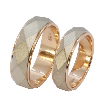 Парные обручальные кольца золотые арт. 802006300 и 1212596
