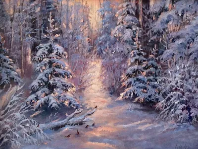 Очень красивый зимний лес - 68 фото