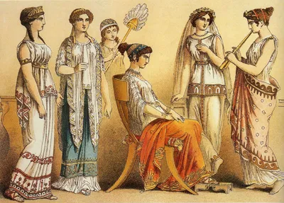 История костюма Древней Греции | Историческая мода, Греческая мода,  Средневековая одежда